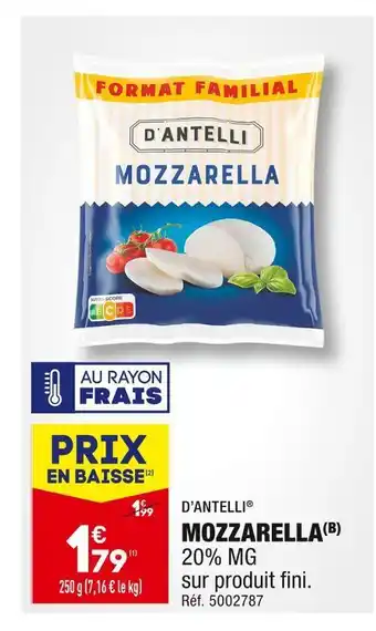 ALDI D’antelli mozzarella offre