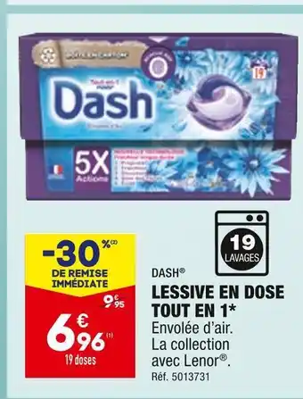 ALDI Dash lessive en dose tout en 1* offre