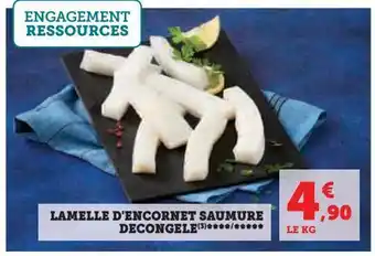 Super U Lamelle d'encornet saumure decongele offre