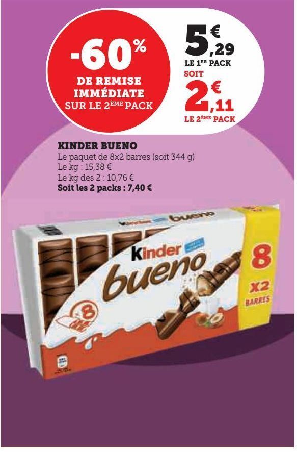 Hyper U Kinder bueno offre