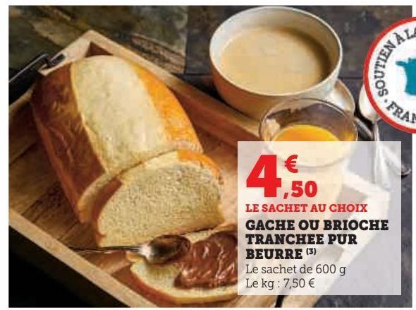 Hyper U Brioche tranchée pur beurre offre