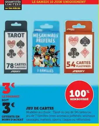 Hyper U Jeu de cartes offre