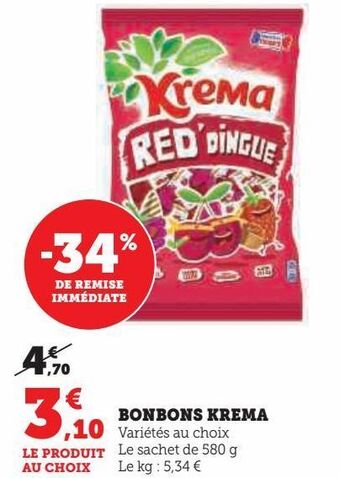 Hyper U Bonbons krema offre