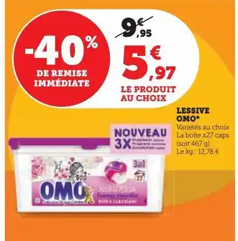 Hyper U Lessive omo offre