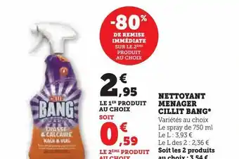 Hyper U Nettoyants menager cillit bang offre