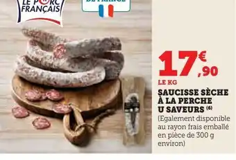 Hyper U Saucisse sèche à la perche u saveurs offre