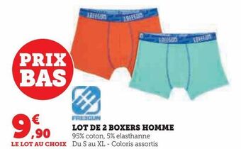 Hyper U Lot de 2 boxers homme offre