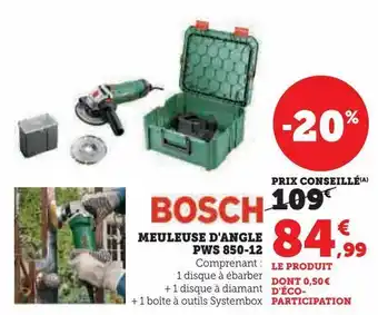 Hyper U Meuleuse bosch pws 850-12 offre