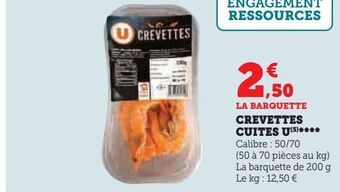 U Express Crevettes cuites u offre