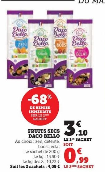 Hyper U Fruits secs daco bello offre