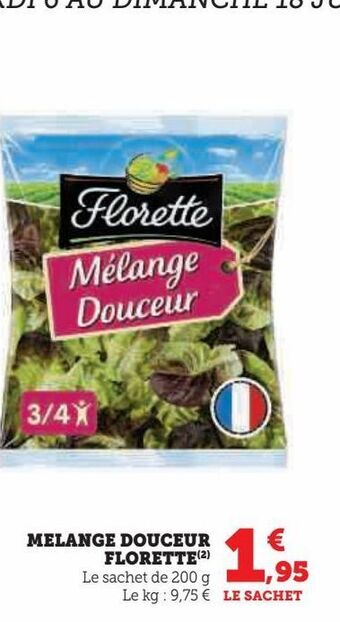 Hyper U Mélange douceur florette offre