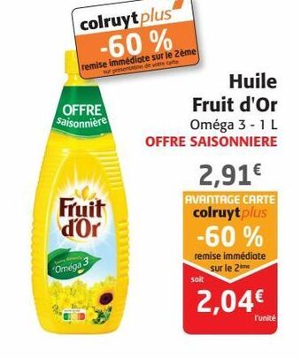 Colruyt Huile fruit d´or offre