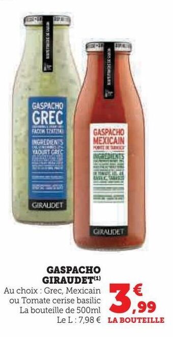 Hyper U Gaspacho giraudet offre