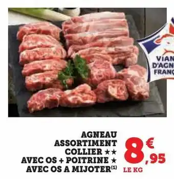 U Express Agneau assortiment collier avec os + poitrine avec os a mijoter offre