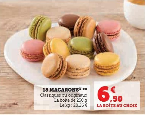 Hyper U 18 macarons offre