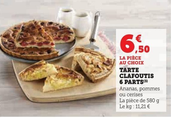 Hyper U Tartes clafoutis 6 parts offre