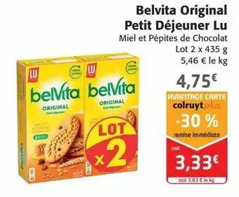 Colruyt Belvita original petit déjeuner lu offre