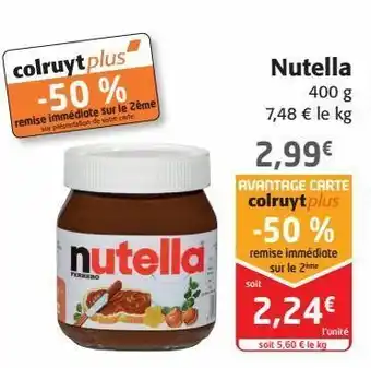 Colruyt Nutella offre