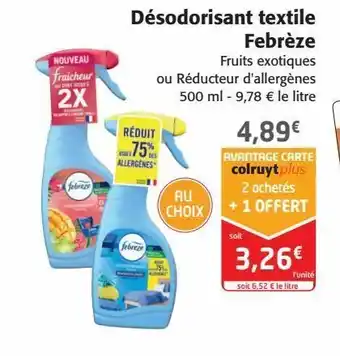 Colruyt Désodorisant textile febreze offre