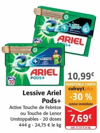 Colruyt Lessive ariel pods + offre