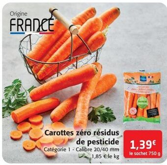 Colruyt Carottes zéro résidus de pesticide offre
