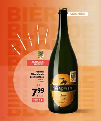Lidl Ardwen Bière blonde des Ardennes offre