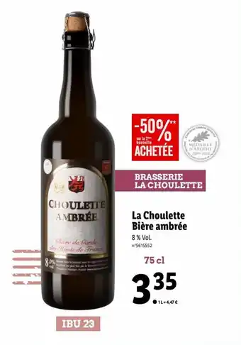 Lidl La Choulette Bière ambrée offre