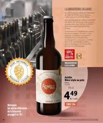 Lidl Achille Bière triple au pain offre