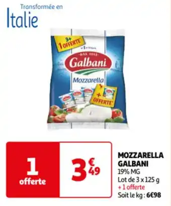 Auchan MOZZARELLA GALBANI offre