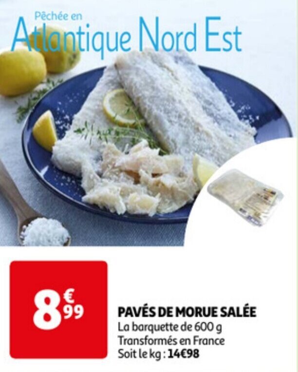 Promo PAVÉS DE MORUE SALÉE chez Auchan