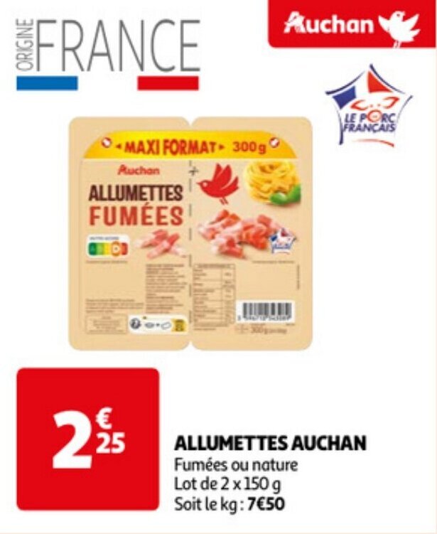 Auchan ALLUMETTES AUCHAN offre