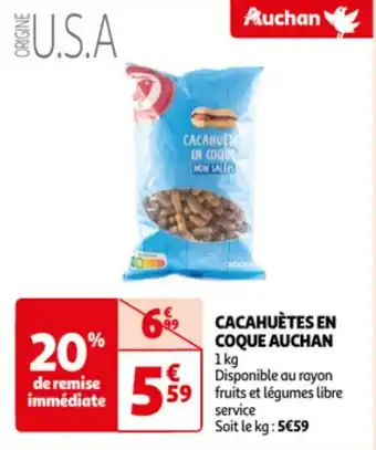 Auchan CACAHUÈTES EN COQUE AUCHAN offre