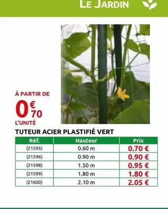 Rural Master Tuteur acier plastifié vert offre