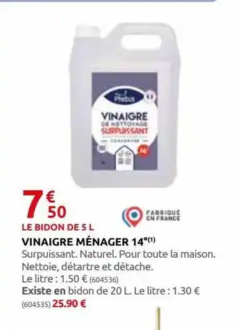 Rural Master Vinaigre menager 14ª offre
