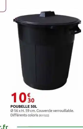 Rural Master Poubelle 50l offre