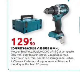 Rural Master Coffret perceuse visseuse 18v nu offre