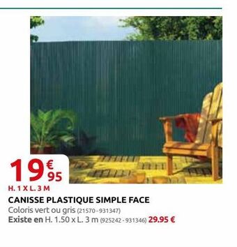 Rural Master Canisse plastique simple face offre