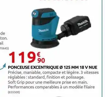 Rural Master Ponceuse excentrique 125 mm 18v nue offre