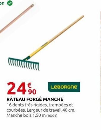 Rural Master Râteau forgé manché offre