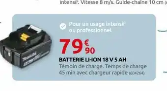 Batteries li-ion 18 v 5 ah