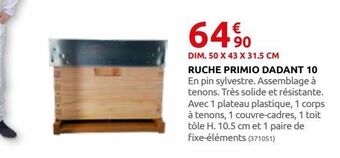 Rural Master Ruche primio dadant 10 offre