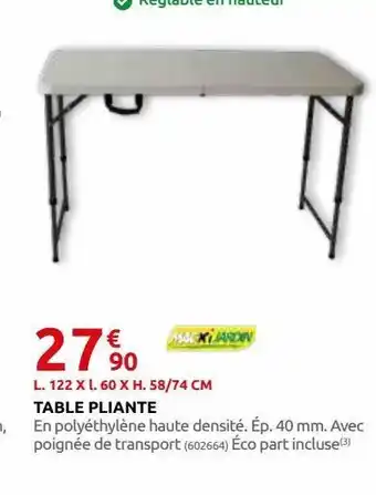 Rural Master Table pliante offre