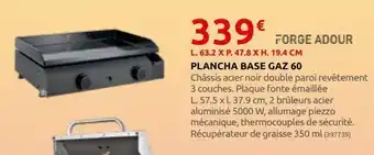 Rural Master Plancha base gaz 60 offre