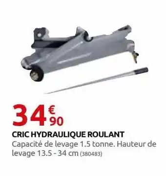 Rural Master Cric hydraulique roulant offre