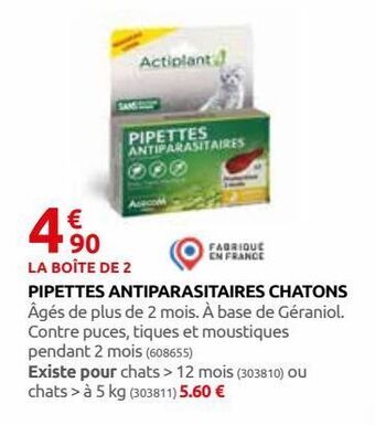 Rural Master Pipettes antiparasitaires chatons offre