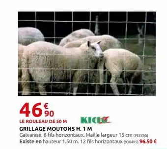 Rural Master Grillage moutons h. 1m offre
