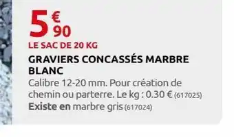 Rural Master Graviers concassés marbre blanc offre