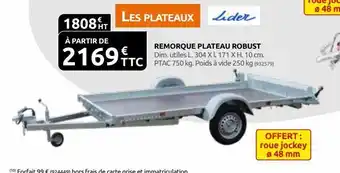 Rural Master Remorque plateau robust offre