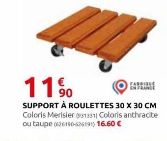 Rural Master Support à roulettes 30 x 30 cm offre