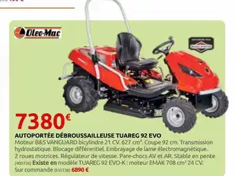 Rural Master Autoportée débroussailleuse tuareg 92 evo offre